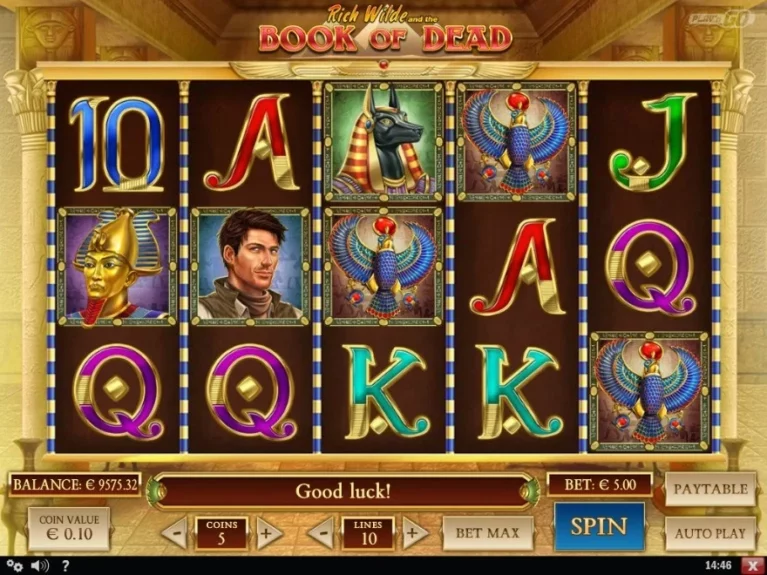 Screenshot of Book of Dead slot game