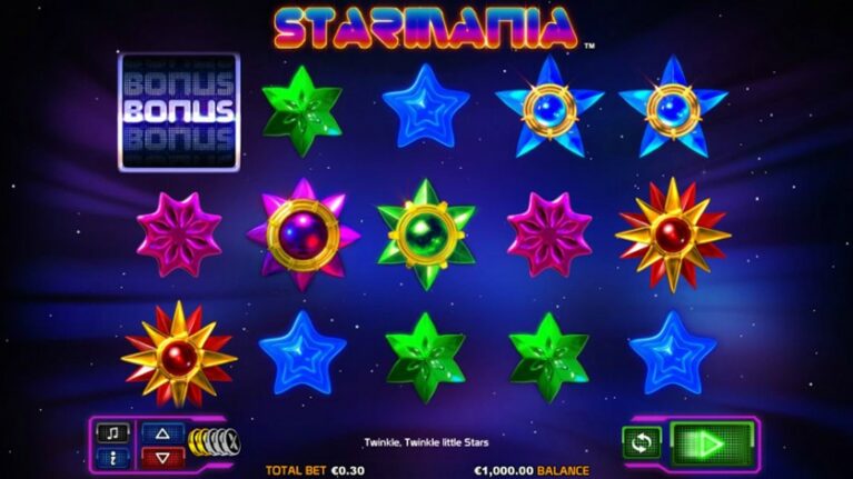 Screenshot of Starmania slot game