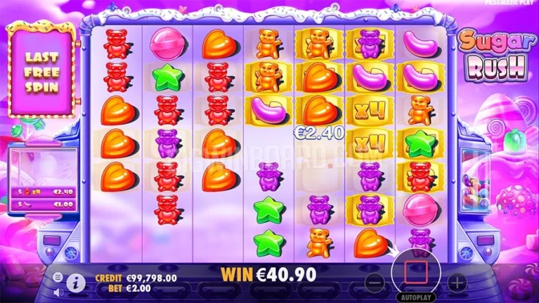 Screenshot of Sugar Rush slot game