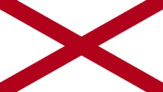 The state flag of Alabama