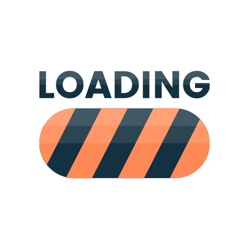Loading bar icon with the text loading